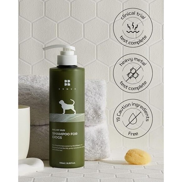 Relief Mud Shampoo for Dogs with Boryeong Mud, Gentle Cleansing, Anti-Itch Dog - Picture 5 of 7